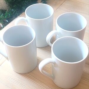Set of 4 Soleil coffee/tea porcelain mugs (white)
